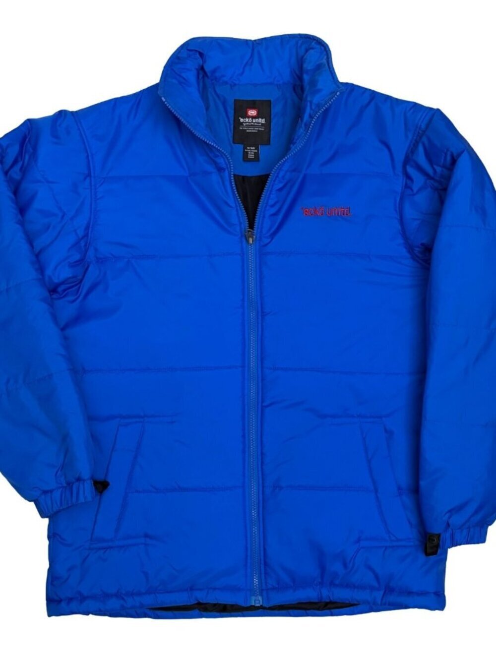 ECKO Unltd Parka Coat Insulated Blue Winter Jacket Mens Medium